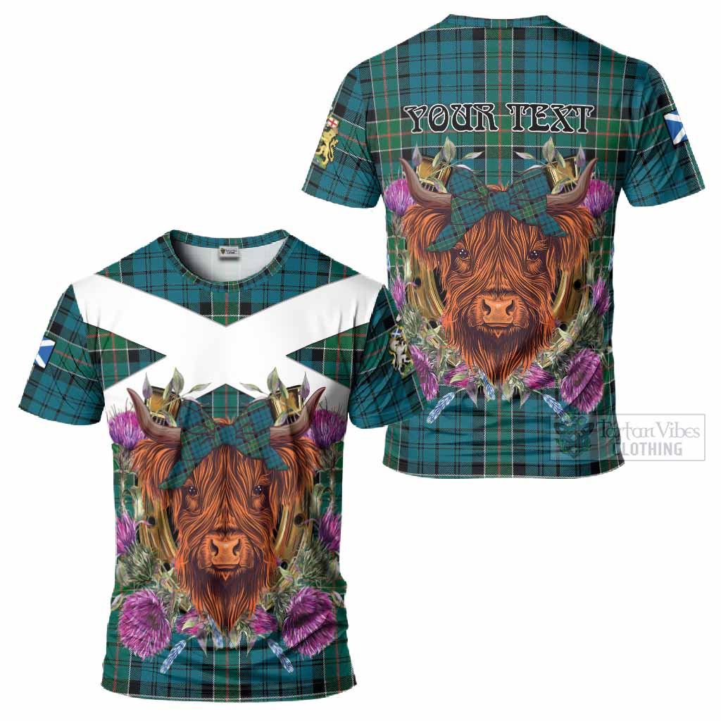 Kirkpatrick Tartan T-Shirt Scottish Thistle Heilan Coo
