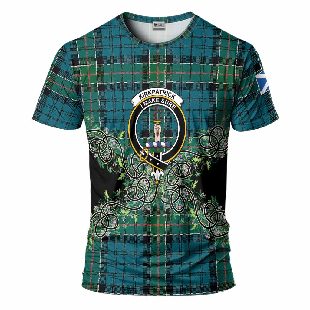 Kirkpatrick Tartan T-Shirt Thistle Scottish Spirit