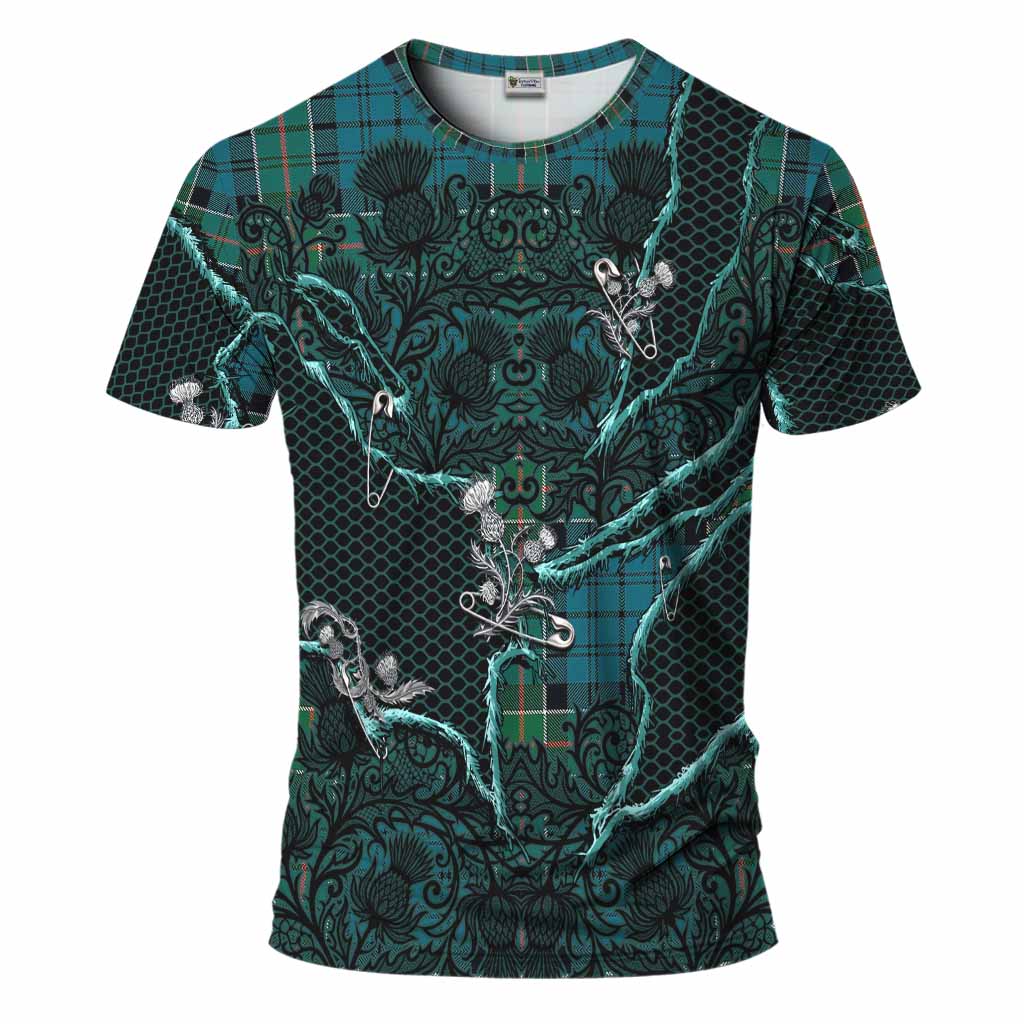 Kirkpatrick Tartan Thistle Dark Gothic T-Shirt Kid's Shirt - Tartan Vibes Clothing