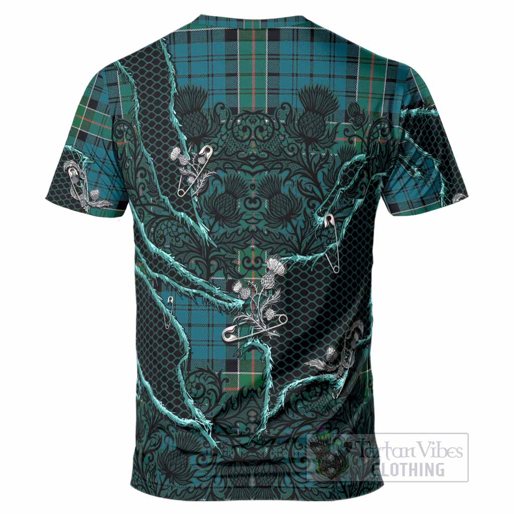 Kirkpatrick Tartan Thistle Dark Gothic T-Shirt - Tartan Vibes Clothing