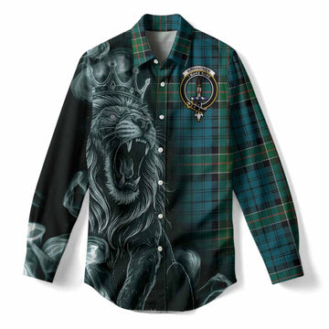 Kirkpatrick Tartan Women Casual Shirt Roaring Lion Heritage