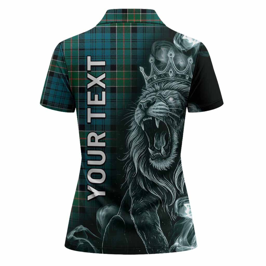 Kirkpatrick Tartan Women Polo Shirt Roaring Lion Heritage