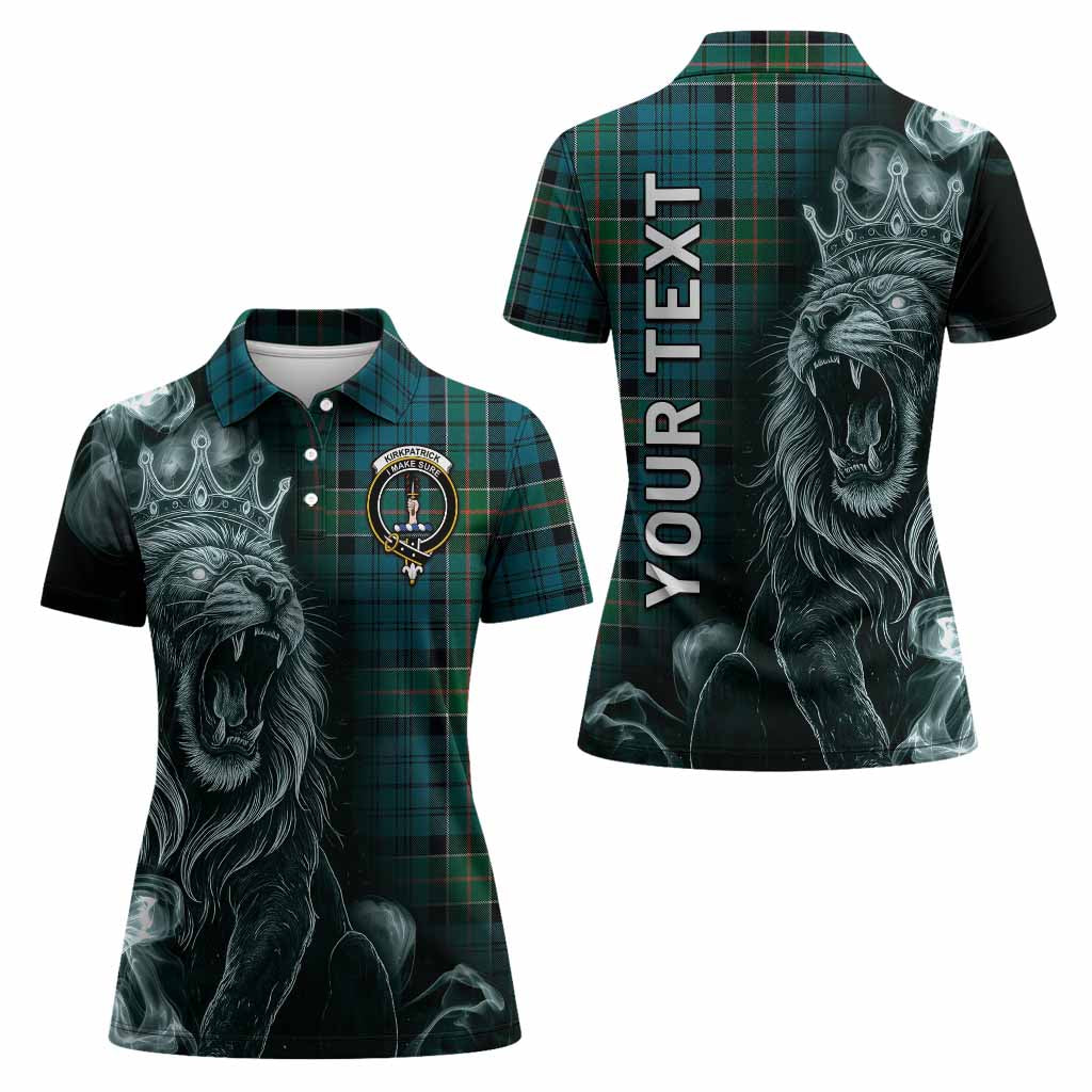 Kirkpatrick Tartan Women Polo Shirt Roaring Lion Heritage