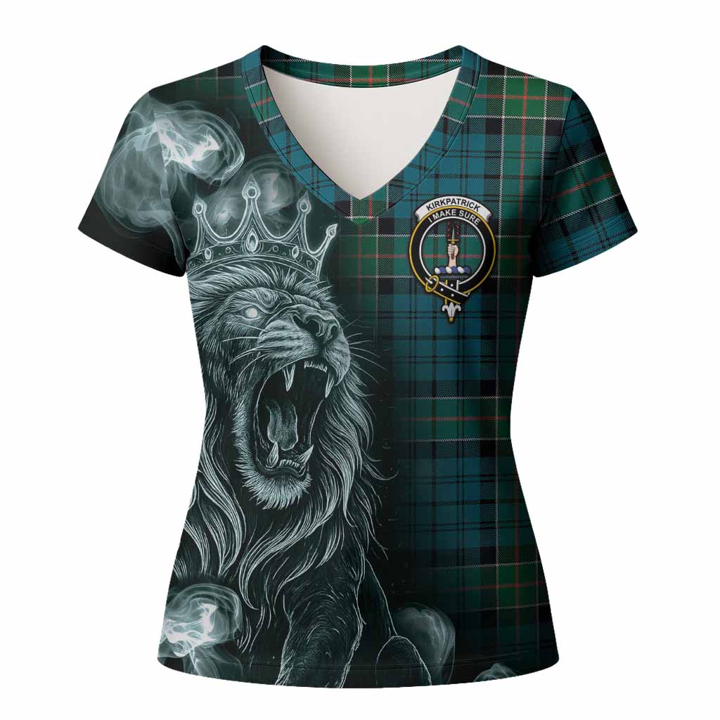 Kirkpatrick Tartan Women T shirt Roaring Lion Heritage