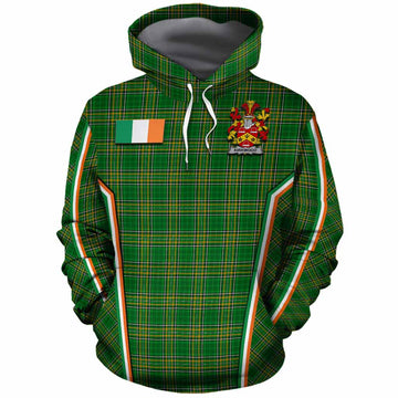 Kirkwood Irish Clan Coat of Arm Tartan Cotton Hoodie Flag Style