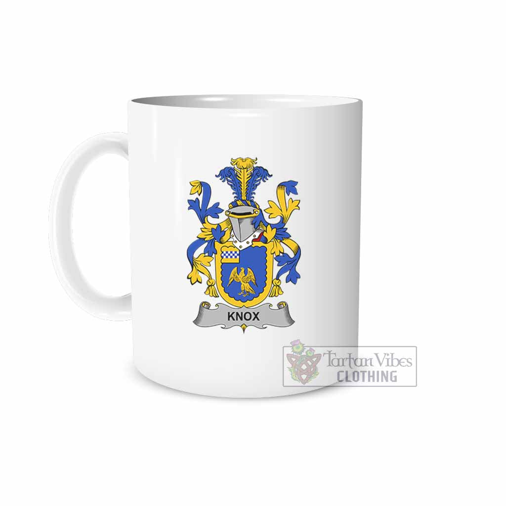 Knox Irish Clan Coat of Arms Ceramic Mug White - 2D-tartanvibesclothing
