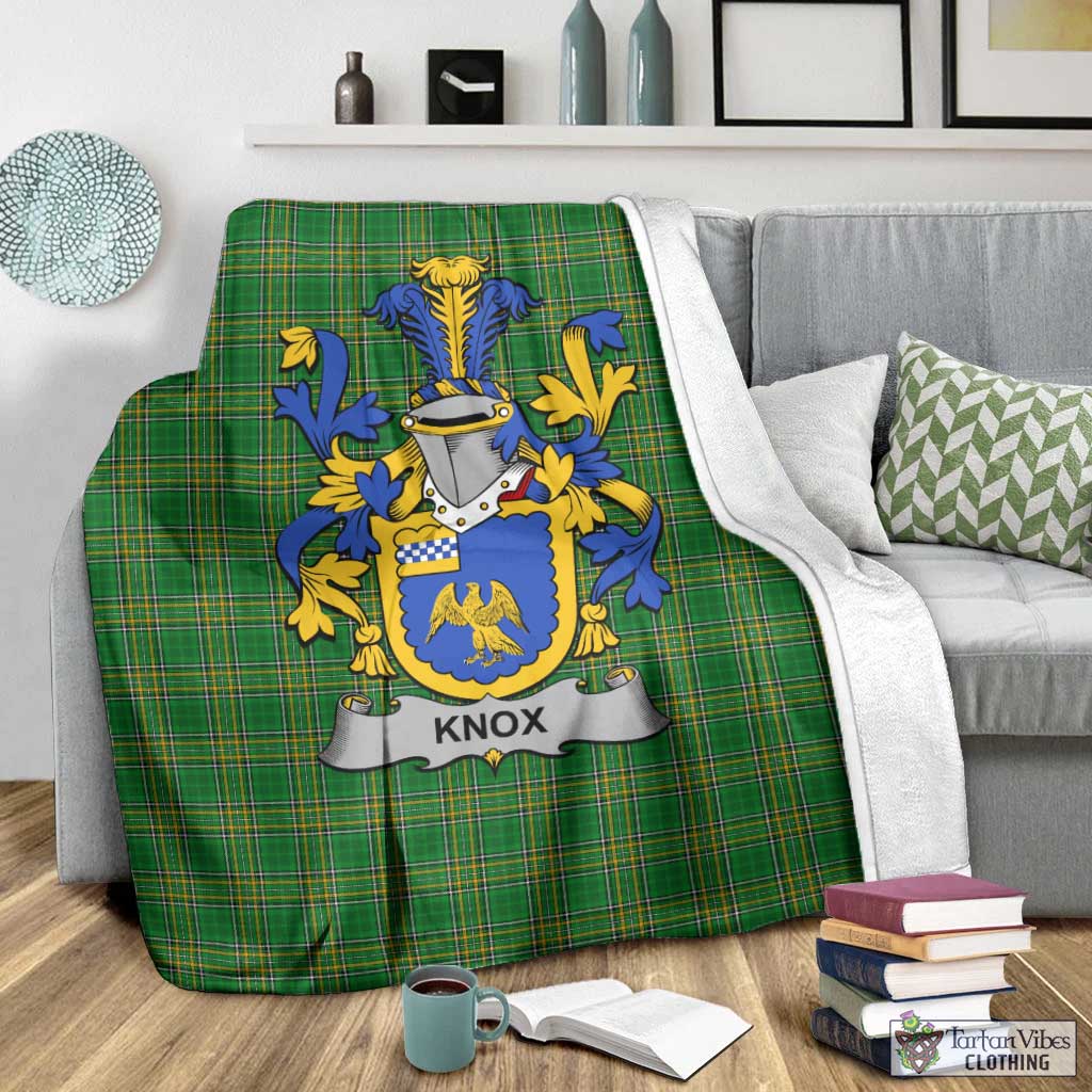 Knox Irish Clan Tartan Blanket with Coat of Arms - Tartan Vibes Clothing