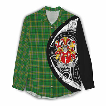Kyan Irish Clan Women's Casual Shirt Celtic Circle Style Female - Tartan Vibes Clothing