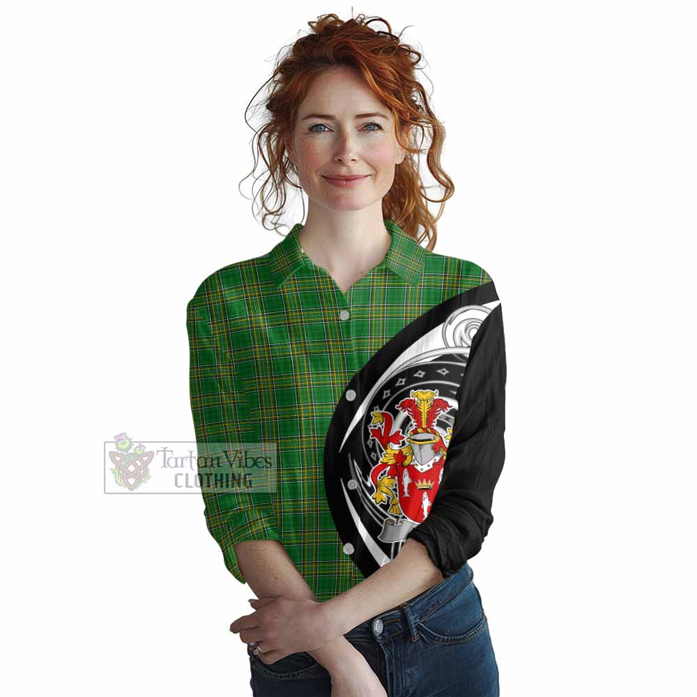 Kyan Irish Clan Women's Casual Shirt Celtic Circle Style - Tartan Vibes Clothing