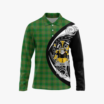 Kyle Irish Clan Long Sleeve Polo Shirt Celtic Circle Style Unisex - Tartan Vibes Clothing