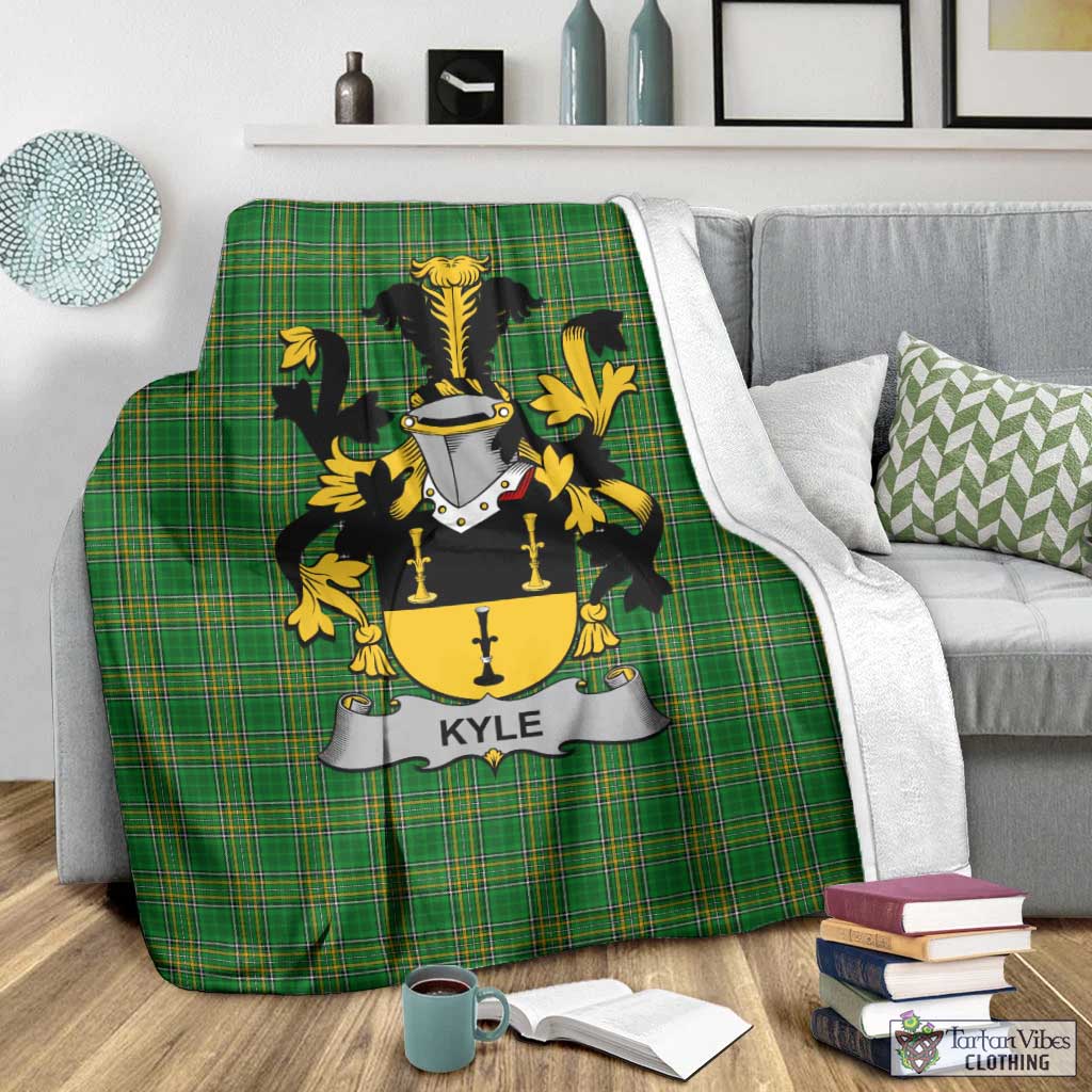 Kyle Irish Clan Tartan Blanket with Coat of Arms - Tartan Vibes Clothing