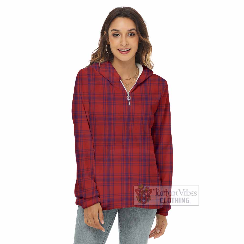 Tartan Vibes Clothing Kyle Tartan Women's Borg  Half Zip Fleece Hoodie