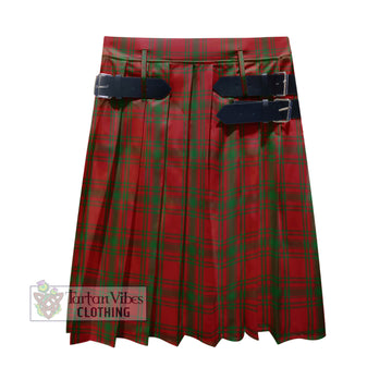 Kyle Green Tartan Men's Pleated Skirt - Fashion Casual Retro Scottish Kilt Style