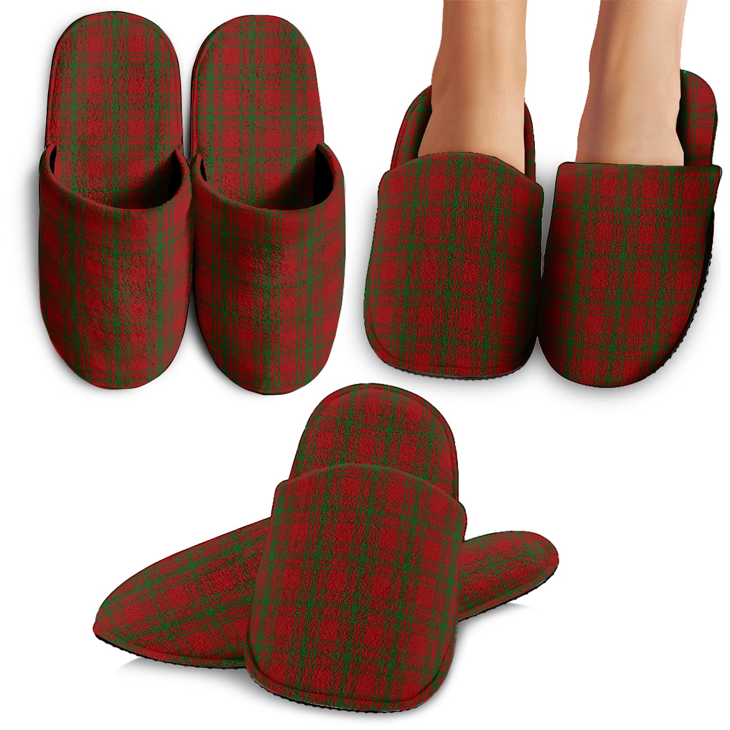 Kyle Green Tartan Home Slippers - Tartanvibesclothing
