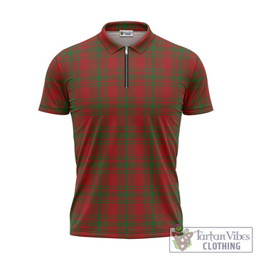 Kyle Green Tartan Zipper Polo Shirt