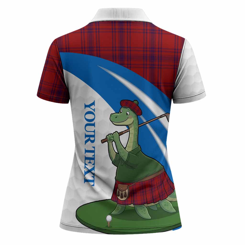 Kyle Tartan Crest Golf Nessie Women Polo Shirt Loch Ness Monster Sporty Style