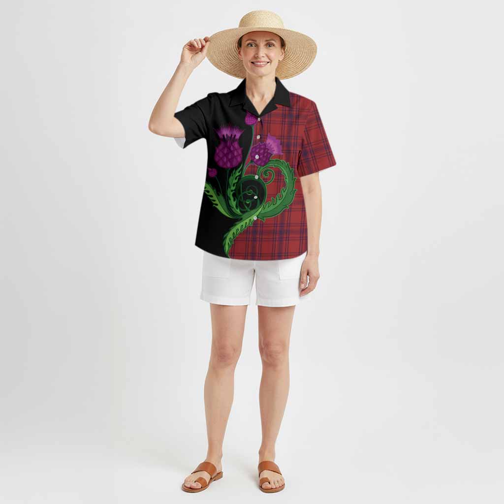 Kyle Tartan Hawaiian Shirt Traditional Scottish Thistle