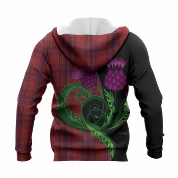 Kyle Tartan Knitted Hoodie Traditional Scottish Thistle