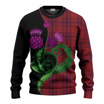 Kyle Tartan Knitted Sweater Traditional Scottish Thistle