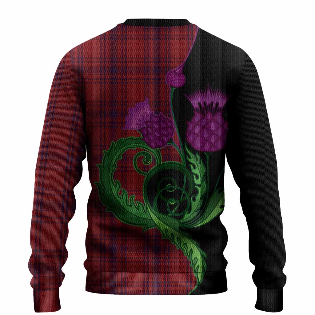 Kyle Tartan Knitted Sweater Traditional Scottish Thistle