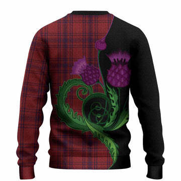 Kyle Tartan Knitted Sweater Traditional Scottish Thistle