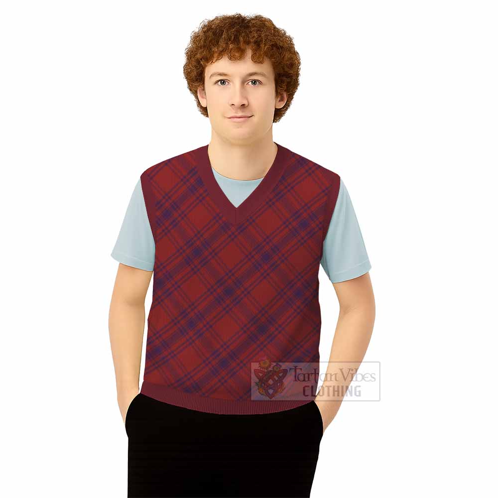 Kyle Tartan  Knitted V-Neck Vest Cross Style
