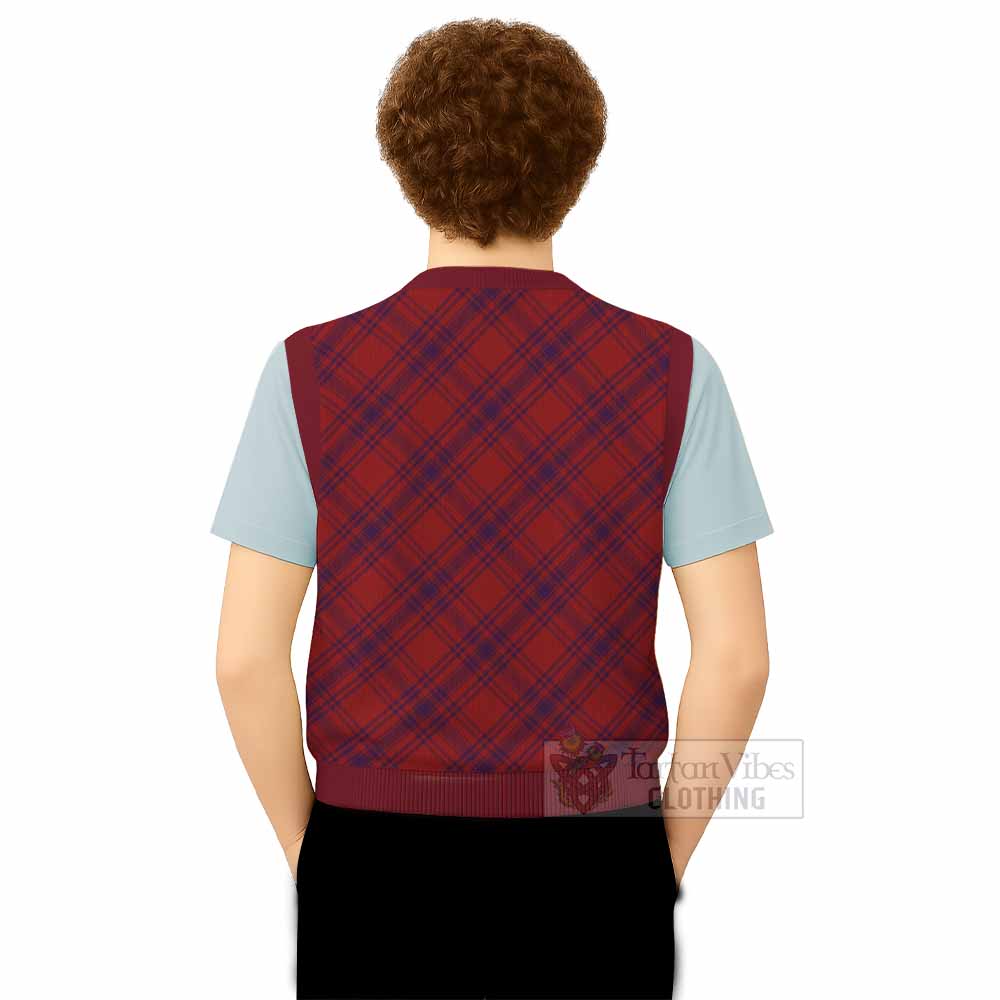 Kyle Tartan  Knitted V-Neck Vest Cross Style