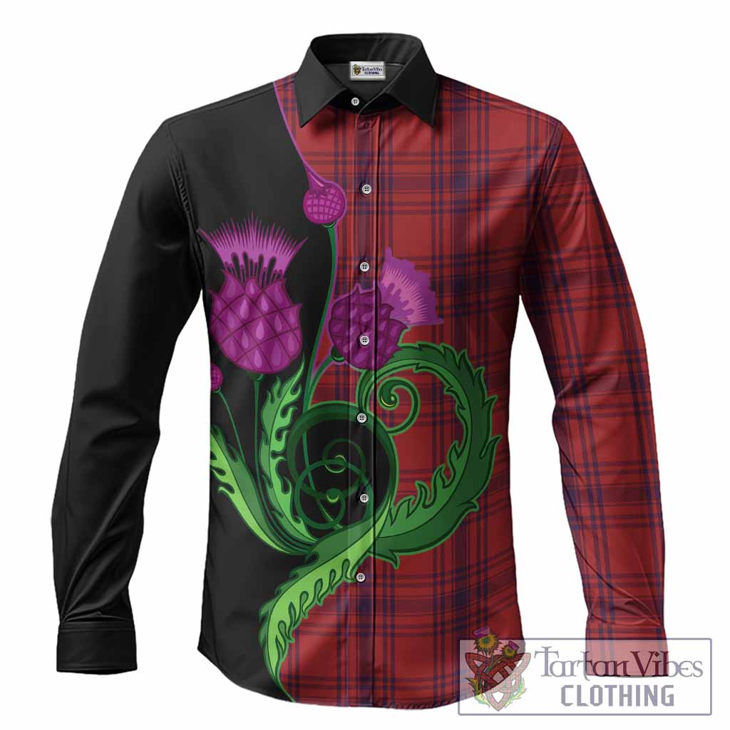Kyle Tartan Long Sleeve Button Shirts Traditional Scottish Thistle