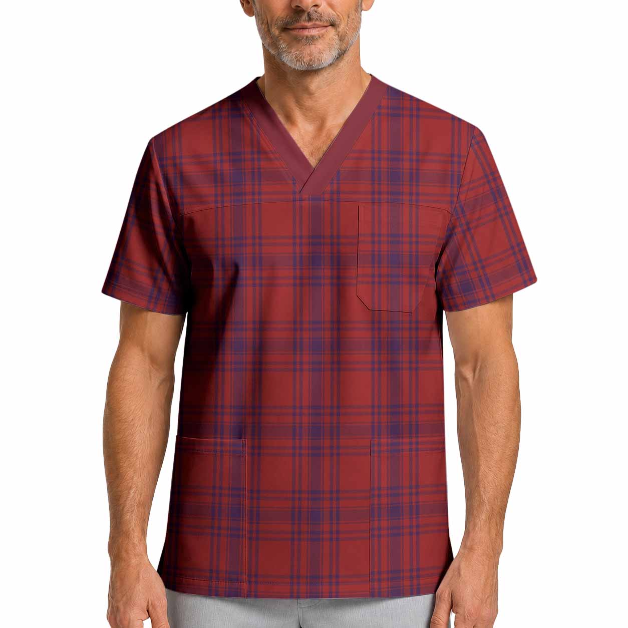 Kyle Tartan Scrub Top XL - Tartan Vibes Clothing