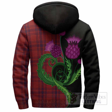 Kyle Tartan Sherpa Hoodie Traditional Scottish Thistle