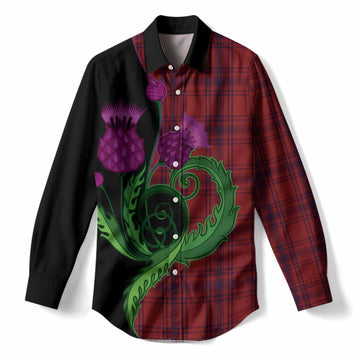 Kyle Tartan Women Casual Shirt Traditional Scottish Thistle