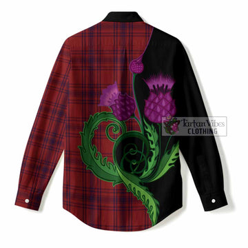 Kyle Tartan Women Casual Shirt Traditional Scottish Thistle