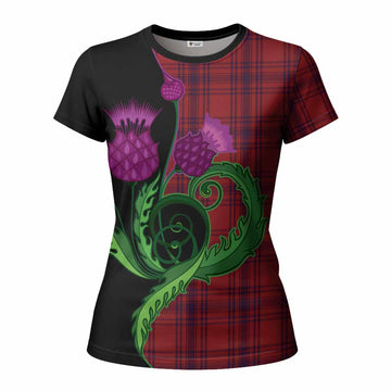 Kyle Tartan Women T shirt Traditional Scottish Thistle