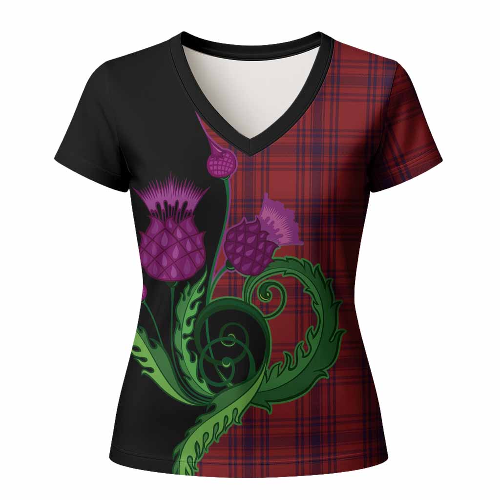 Kyle Tartan Women T shirt Traditional Scottish Thistle