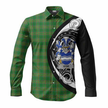 Kyne Irish Clan Long Sleeve Button Shirt Celtic Circle Style Men's Shirt S - Tartan Vibes Clothing