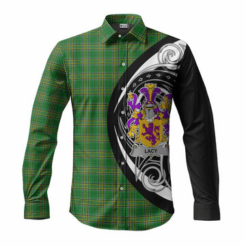 Lacy Irish Clan Long Sleeve Button Shirt Celtic Circle Style Men's Shirt S - Tartan Vibes Clothing