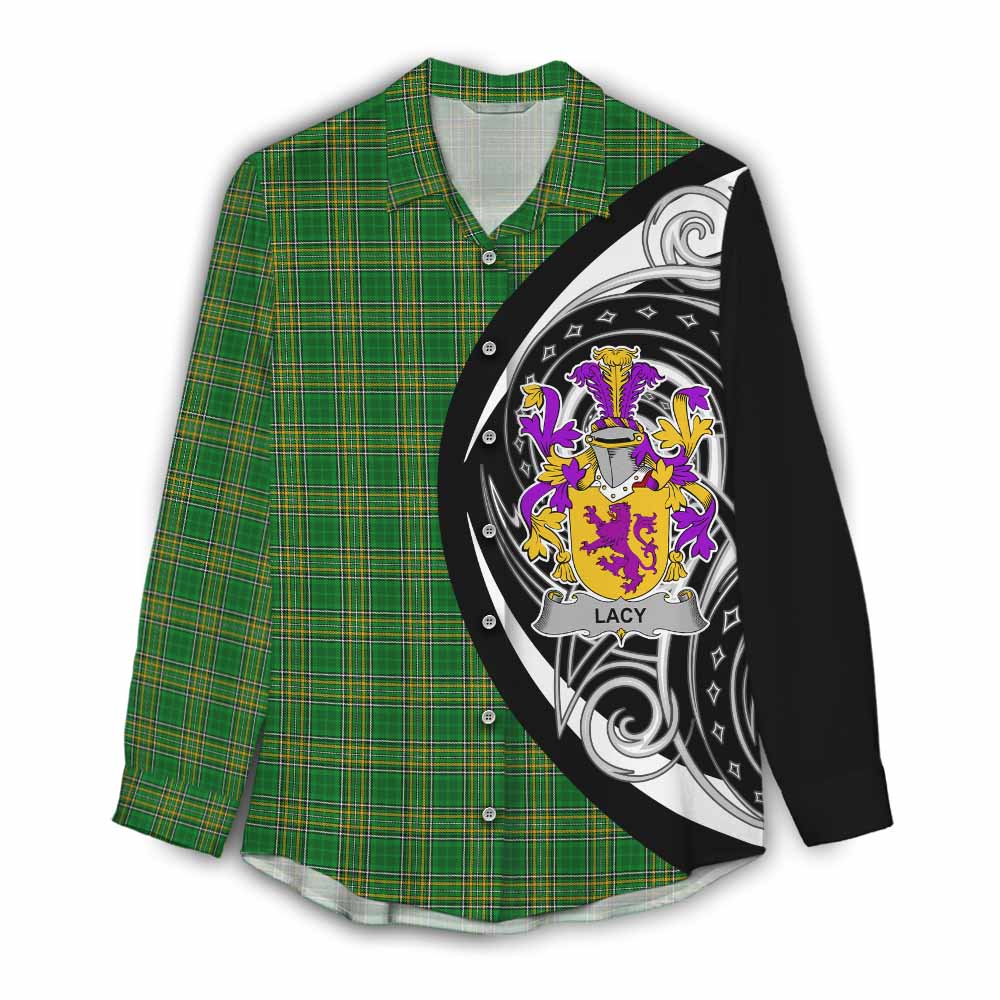Lacy Irish Clan Women's Casual Shirt Celtic Circle Style Female - Tartan Vibes Clothing