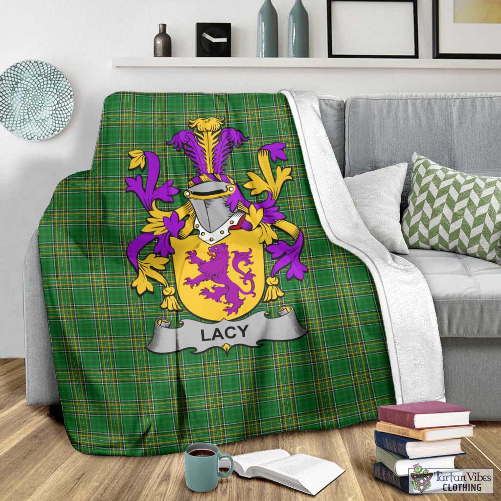 Lacy Irish Clan Tartan Blanket with Coat of Arms - Tartan Vibes Clothing