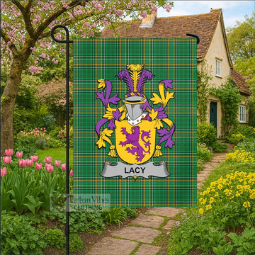 Lacy Irish Clan Tartan Garden Flag with Coat of Arms