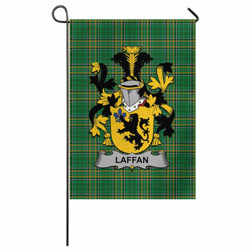 Laffan Irish Clan Tartan Garden Flag with Coat of Arms