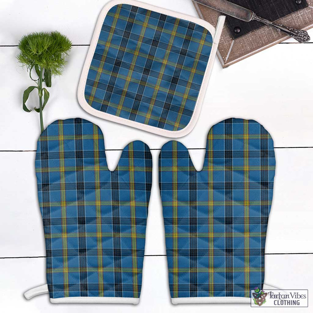 Laing Tartan Combo Oven Mitt & Pot-Holder Combo 1 Oven Mitt & 1 Pot-Holder White - Tartan Vibes Clothing