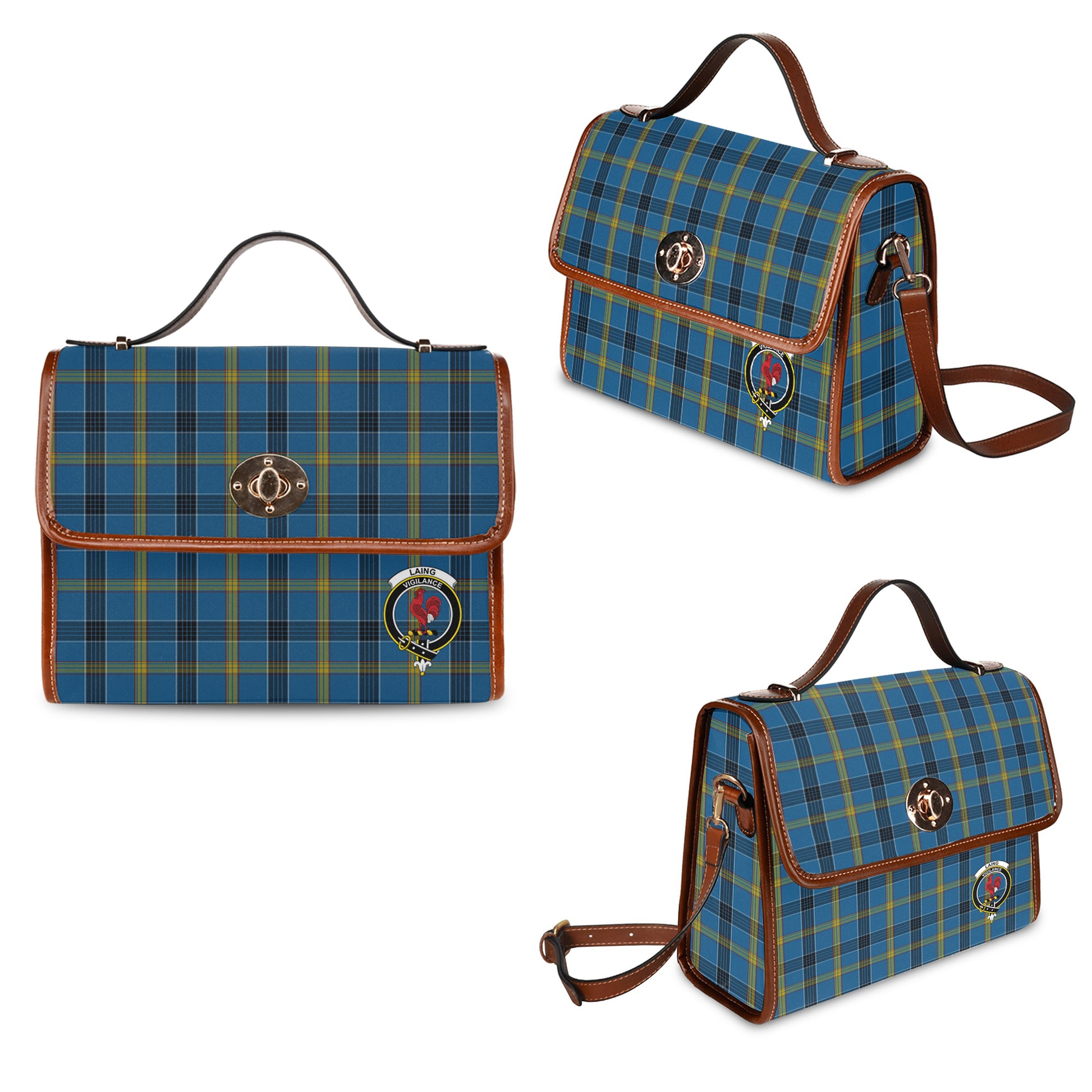 laing-tartan-leather-strap-waterproof-canvas-bag-with-family-crest