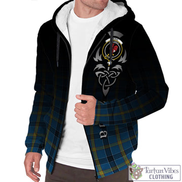 Tartan Vibes Clothing Laing Tartan Sherpa Hoodie Featuring Alba Gu Brath Family Crest Celtic Inspired