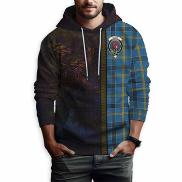 Laing Tartan Family Crest Hoodie Alba Gu Brath Be Brave Lion Ancient Style