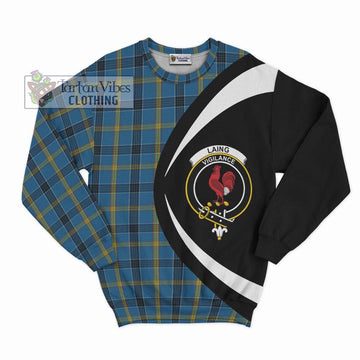 Laing Tartan Sweatshirt with Family Crest Circle Style
