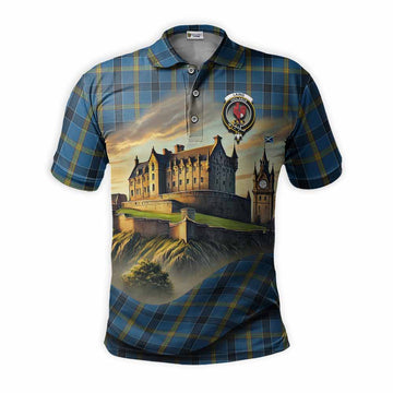 Tartan Vibes Clothing Laing Tartan Family Crest Polo Shirt with Scottish Ancient Castle Stype