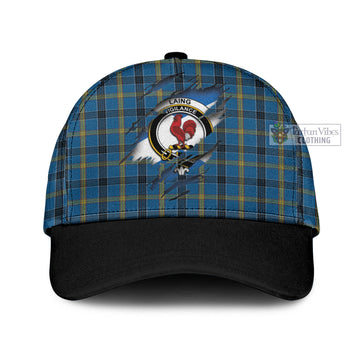 Laing Tartan Classic Cap with Family Crest In Me Style