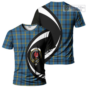 Tartan Vibes Clothing Laing Tartan T-Shirt with Family Crest Circle Style
