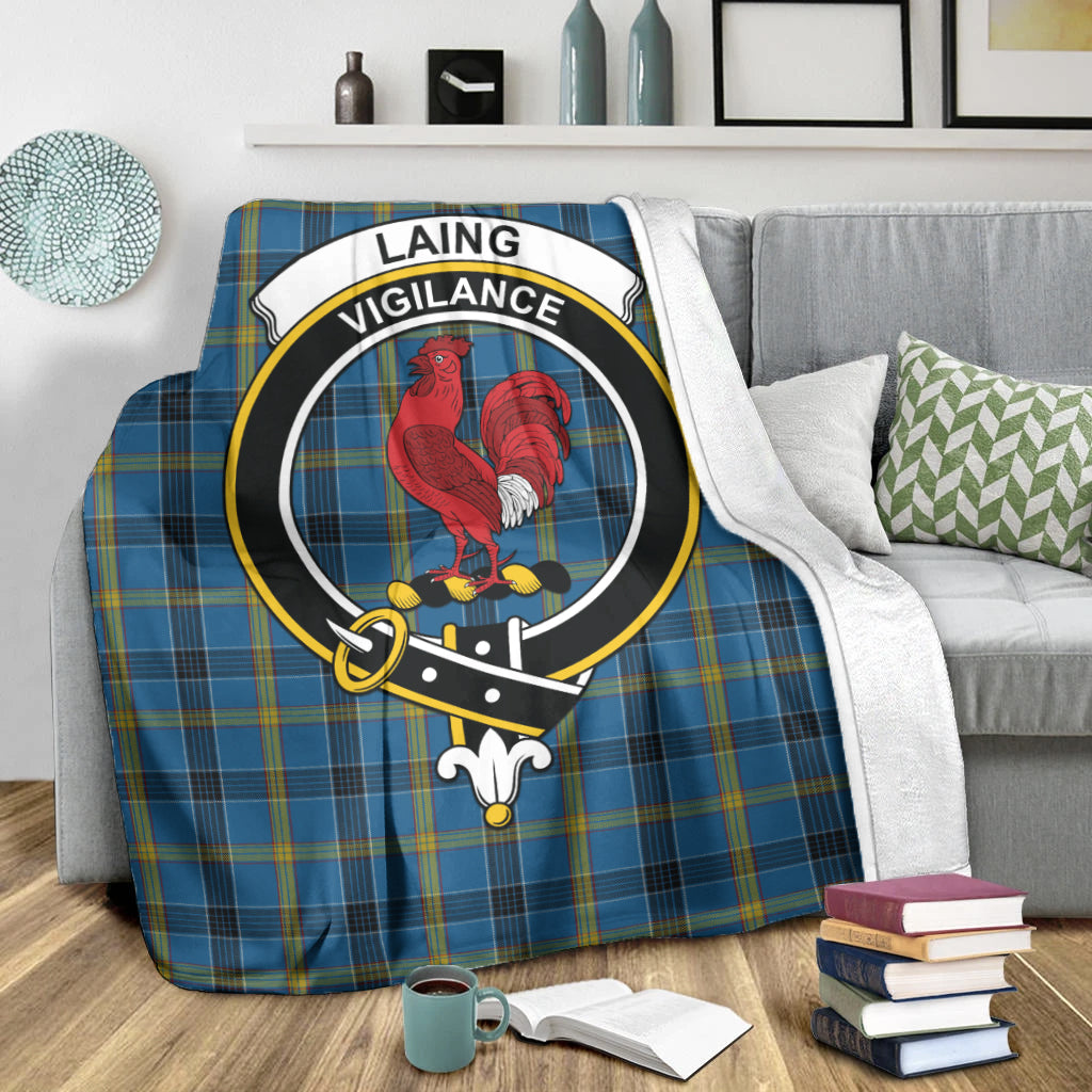 Laing Tartan Crest House Flag