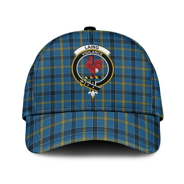 Laing Tartan Classic Cap with Family Crest